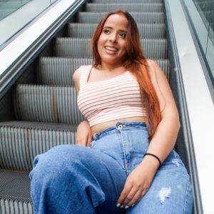 Top Ibiza Rayas Naranjas.