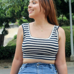 Top Ibiza Rayas Negras.